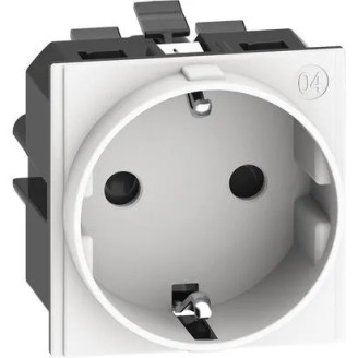 Priza, schuko, Modulara, standard, German, Borne, automate, Alb, Bticino, Living, Now, KW4141A