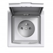 Priza, schuko, Obturatoare, Pin, Alb, Ip44, Schneider, Asfora, EPH2800321