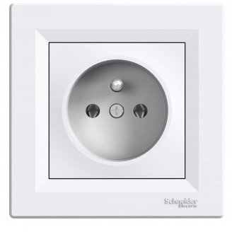 Priza, schuko, Pin, 16A, Alb, Schneider, Asfora, EPH2800121 - imaginea produsului EPH2800121 din categoria Schneider Asfora
