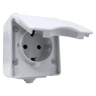 Priza, simpla, Gri, IP65, Elmark, Electrix, 191112 - imaginea produsului 191112 din categoria Elmark Electrix
