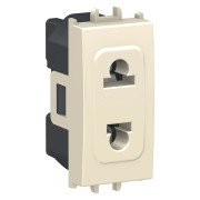 Priza, standard, Italian, 2P, 1M, crem, Schneider, Easy, Styl, LMR5510002