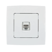Priza, telefon, RJ11, Alb, Elmark, City, 190261
