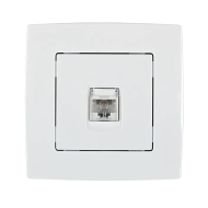 Priza, telefon, RJ11, Alb, Elmark, City, 190261