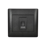 Priza, telefon, RJ11, Negru, metalizat, Elmark, Rhyme, 11265