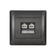Priza, telefon, RJ11, Negru, metalizat, Elmark, Rhyme, 11745 Priza, telefon, RJ11, Negru, metalizat, Elmark, Rhyme, 11745