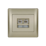 Priza, telefon, RJ11, Sampanie, metalizat, Elmark, Rhyme, 11742 Priza, telefon, RJ11, Sampanie, metalizat, Elmark, Rhyme, 11742