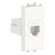 Priza, telefon, RJ11, cat3, 1M, alb, Schneider, Easy, Styl, LMR6231001