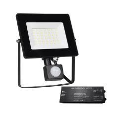 Proiector, LED, Helios, 30W, Negru, 5500K, Cu, Senzor, +, Kit, Emergenta, IP65, 98HELIOS30SENE