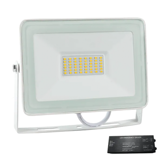 Proiector, LED, VEGA50, Slim, 50W, 3000K, Alb, +, Kit, Emergenta, IP65, 98VEGA50WW/WHE - imaginea produsului 98VEGA50WW/WHE din categoria Proiectoare LED