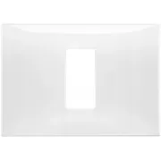 Rama, 1, modul, central, (se, monteaza, pe, suport, de, 3M), plastic, Glossy, alb, Vimar, NEVE, UP, 09671.01