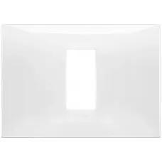 Rama, 1, modul, central, (se, monteaza, pe, suport, de, 3M), plastic, Glossy, alb, Vimar, NEVE, UP, 09671.01
