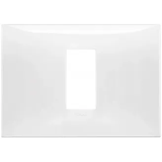 Rama, 1, modul, central, (se, monteaza, pe, suport, de, 3M), plastic, Glossy, alb, Vimar, NEVE, UP, 09671.01 - imaginea produsului 09671.01 din categoria Vimar NEVE UP