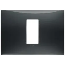 Rama, 1, modul, central, (se, monteaza, pe, suport, de, 3M), plastic, Glossy, gri, ardezie, Vimar, NEVE, UP, 09671.03