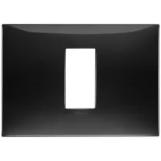 Rama, 1, modul, central, (se, monteaza, pe, suport, de, 3M), plastic, Glossy, negru, Vimar, NEVE, UP, 09671.04