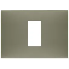Rama, 1, modul, central, (se, monteaza, pe, suport, de, 3M), plastic, Matt, Metal, argila, Vimar, NEVE, UP, 09671.13