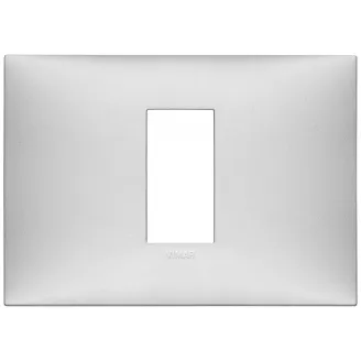 Rama, 1, modul, central, (se, monteaza, pe, suport, de, 3M), plastic, Matt, argintiu, Vimar, NEVE, UP, 09671.21 - imaginea produsului 09671.21 din categoria Vimar NEVE UP