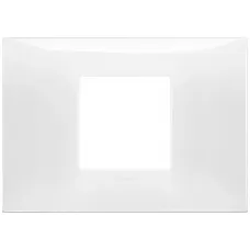 Rama, 2, module, centrale, (se, monteaza, pe, suport, de, 3M), plastic, Glossy, alb, Vimar, NEVE, UP, 09672.01