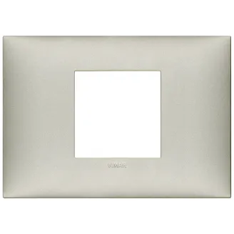 Rama, 2, module, centrale, (se, monteaza, pe, suport, de, 3M), plastic, Matt, Metal, nickel, Vimar, NEVE, UP, 09672.22 - imaginea produsului 09672.22 din categoria Vimar NEVE UP