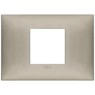 Rama, 2, module, centrale, (se, monteaza, pe, suport, de, 3M), plastic, Matt, Metal, titanium, Vimar, NEVE, UP, 09672.23 - imaginea produsului 09672.23 din categoria Vimar NEVE UP