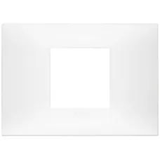 Rama, 2, module, centrale, (se, monteaza, pe, suport, de, 3M), plastic, Matt, alb, Vimar, NEVE, UP, 09672.11