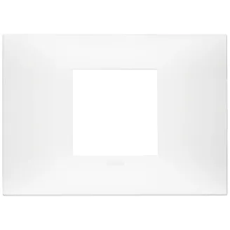 Rama, 2, module, centrale, (se, monteaza, pe, suport, de, 3M), plastic, Matt, alb, Vimar, NEVE, UP, 09672.11
