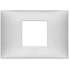 Rama, 2, module, centrale, (se, monteaza, pe, suport, de, 3M), plastic, Matt, argintiu, Vimar, NEVE, UP, 09672.21