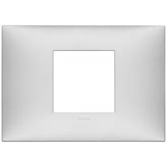 Rama, 2, module, centrale, (se, monteaza, pe, suport, de, 3M), plastic, Matt, argintiu, Vimar, NEVE, UP, 09672.21
