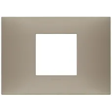 Rama, 2, module, centrale, (se, monteaza, pe, suport, de, 3M), plastic, Matt, gri, porumbel, Vimar, NEVE, UP, 09672.12