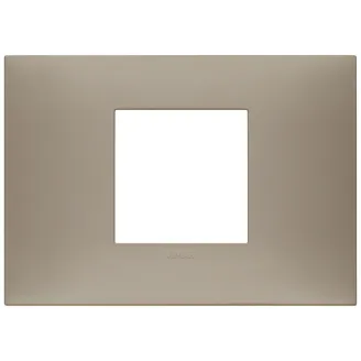 Rama, 2, module, centrale, (se, monteaza, pe, suport, de, 3M), plastic, Matt, gri, porumbel, Vimar, NEVE, UP, 09672.12