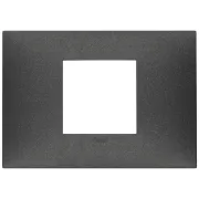 Rama, 2, module, centrale, (se, monteaza, pe, suport, de, 3M), plastic, carbon, matt, Vimar, NEVE, UP, 09672.14