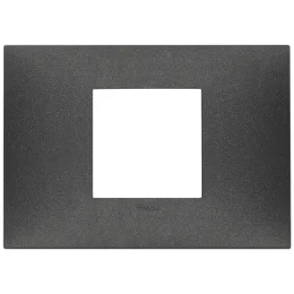 Rama, 2, module, centrale, (se, monteaza, pe, suport, de, 3M), plastic, carbon, matt, Vimar, NEVE, UP, 09672.14 - imaginea produsului 09672.14 din categoria Vimar NEVE UP