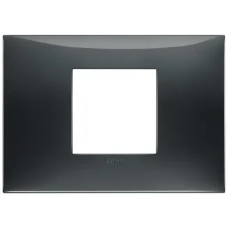 Rama, 2, module, centrale, (se, monteaza, pe, suport, de, 3M), plastic, , slate, grey, Vimar, NEVE, UP, 09672.03