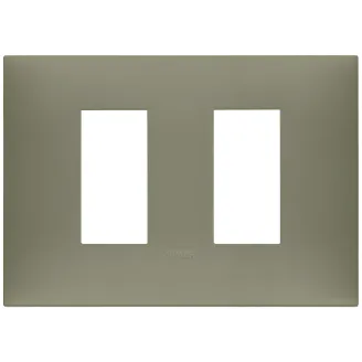 Rama, 2, module, laterale, (se, monteaza, pe, suport, de, 3M), plastic, matt, clay, Vimar, NEVE, UP, 09679.13