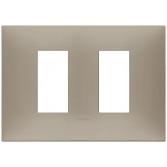 Rama, 2, module, laterale, (se, monteaza, pe, suport, de, 3M), plastic, matt, dove, grey, Vimar, NEVE, UP, 09679.12