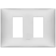 Rama, 2, module, laterale, (se, monteaza, pe, suport, de, 3M), plastic, matt, silver, Vimar, NEVE, UP, 09679.21