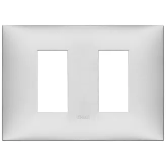 Rama, 2, module, laterale, (se, monteaza, pe, suport, de, 3M), plastic, matt, silver, Vimar, NEVE, UP, 09679.21 - imaginea produsului 09679.21 din categoria Vimar NEVE UP