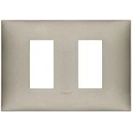 Rama, 2, module, laterale, (se, monteaza, pe, suport, de, 3M), plastic, matt, titanium, Vimar, NEVE, UP, 09679.23