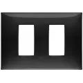 Rama, 2, module, laterale, (se, monteaza, pe, suport, de, 3M), plastic, negru, Vimar, NEVE, UP, 09679.04