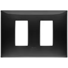 Rama, 2, module, laterale, (se, monteaza, pe, suport, de, 3M), plastic, negru, Vimar, NEVE, UP, 09679.04