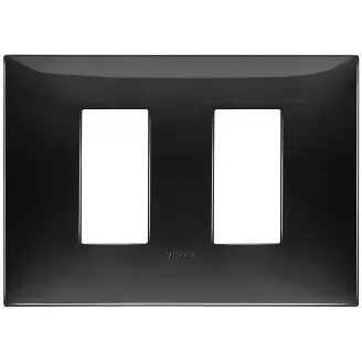 Rama, 2, module, laterale, (se, monteaza, pe, suport, de, 3M), plastic, negru, Vimar, NEVE, UP, 09679.04