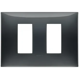 Rama, 2, module, laterale, (se, monteaza, pe, suport, de, 3M), plastic, slate, grey, Vimar, NEVE, UP, 09679.03