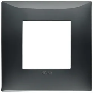 Rama, 2M, plastic, Glossy, gri, ardezie, Vimar, NEVE, UP, 09662.03 - imaginea produsului 09662.03 din categoria Vimar NEVE UP