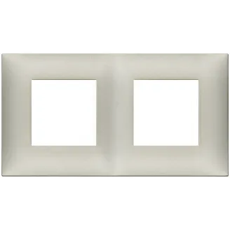 Rama, 4M, (2+2)x71, plastic, Matt, Metal, nickel, Vimar, NEVE, UP, 09664.22 - imaginea produsului 09664.22 din categoria Vimar NEVE UP