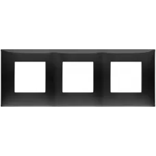 Rama, 6M, (2+2+2)x71, plastic, Glossy, negru, Vimar, NEVE, UP, 09666.04