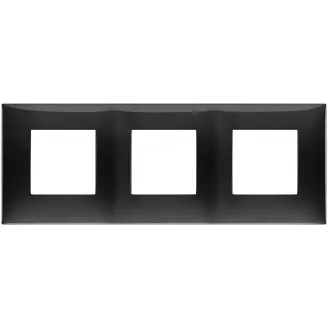 Rama, 6M, (2+2+2)x71, plastic, Glossy, negru, Vimar, NEVE, UP, 09666.04 - imaginea produsului 09666.04 din categoria Vimar NEVE UP