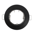 Rama Spot, SA-50R, Negru, Rotund, Incastrat, 1 X GU10, 230V, 80 mm, IP20, Elmark, 9250R/BL