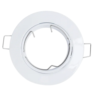 Rama Spot, SA-51R, Alb, Rotund, Incastrat, 1 X GU10, 230V, 80 mm, IP20, Elmark, 9251R/W