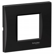 Rama, ornament, 2, module, Curbata, Negru, metalic, Schneider, Easy, Styl, LMR7362005