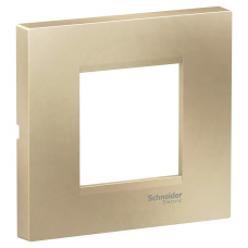 Rama, ornament, 2, module, Plata, Bej, metalic, Schneider, Easy, Styl, LMR7262007