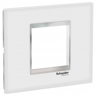 Rama, ornament, 2, module, Sticla, Alb/Crom, Schneider, Easy, Styl, LMR7962038 - imaginea produsului LMR7962038 din categoria Schneider Easy Styl